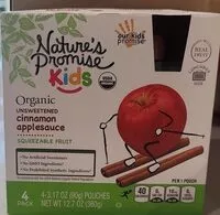 Mängden socker i Organic unsweetened cinnamon applesauce