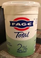 Mängden socker i Total all natural lowfat (2% milkfat) greek strained yogurt