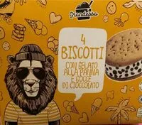 Mängden socker i 4 Biscotti con gelato panna e gocce di cioccolato