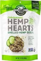 Mängden socker i Organic hemp hearts raw shelled hemp seeds