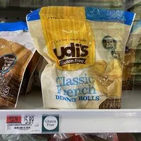 Mängden socker i Udi's gluten free, classic french dinner rolls