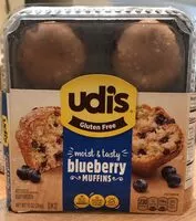 Mängden socker i Udi’s Gluten Free Blueberry Muffins