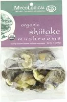 Mängden socker i Dried organic shiitake mushrooms