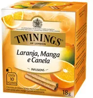 Mängden socker i Chá Laranja, Manga E Canela Twinings Infusions Caixa 18g 10 Unidades