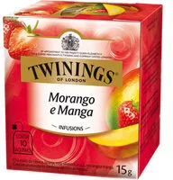 Mängden socker i Chá Morango E Manga Twinings Infusions Caixa 15g 10 Unidades
