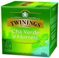 Mängden socker i Chá Verde Hortelã Twinings Caixa 20g 10 Unidades