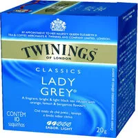 Mängden socker i Chá Lady Grey Twinings Classics Caixa 20g 10 Unidades