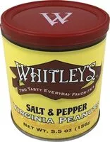 Mängden socker i Whitley s salt pepper virginia peanuts ounce tin