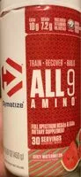Mängden socker i All 9 amino