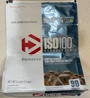 Mängden socker i Iso100 hydrolized Rich Chocolate Protein Powder