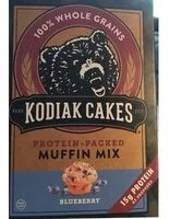 Mängden socker i Kodiak cakes blueberry protein packed muffin mix