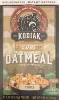 Mängden socker i Kodiak Cubs S’mores Oatmeal
