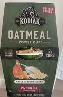Mängden socker i Maple and Brown Sugar Oatmeal Power Cup
