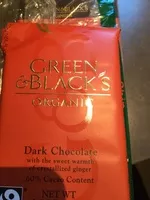 Mängden socker i Cadbury green & black's chocolate bar ginger dark 10x3.500 oz