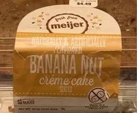 Mängden socker i Meijer banana nut créme cake