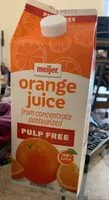 Mängden socker i 100% Pure Orange Juice