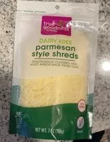 Mängden socker i Dairy free parmesan style shreds