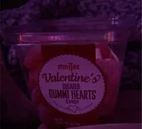 Mängden socker i sugared gummy hearts