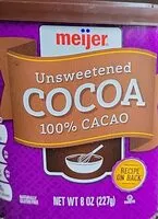 Mängden socker i Unsweetened Cocoa