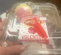 Mängden socker i Lofthouse frosted sugar cookies valentine