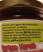 Mängden socker i Confiture de cerises