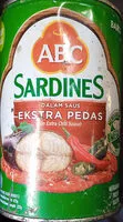 Mängden socker i Abc Sardines extra pedaa