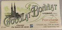 Mängden socker i chocolat Bonnat Porcelana