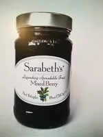 Mängden socker i Sarabeth's, spreadable fruit, mixed berry