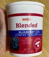 Mängden socker i Blended blueberry lowfat yogurt