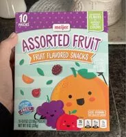 Mängden socker i Meijer assorted fruit flavored snacks