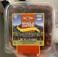 Mängden socker i California Whole Dates