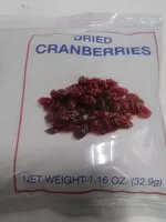 Mängden socker i Dried cranberries