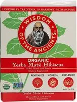 Mängden socker i Organic yerba maté tea bags hibiscus