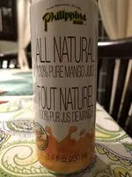 Mängden socker i All natural 100% pure mango juice