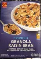 Mängden socker i Crunchy Granola Raisin Bran