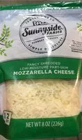 Mängden socker i Shredded Mozzarella Cheese
