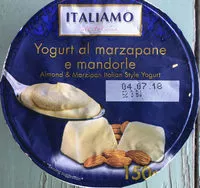 Mängden socker i Yogurt al marzepane e mandorle