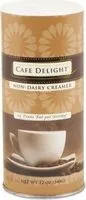 Mängden socker i Cafe delight nondairy creamer canisters