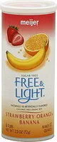 Mängden socker i Strawberry orange banana drink mix