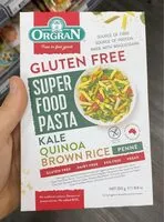 Mängden socker i Gluten Free Super Food Pasta Kale Quinoa Brown Rice