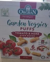 Mängden socker i Garden Veggie Puffs tomato and herb
