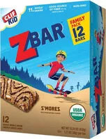 Mängden socker i Clif kid zbar organic s'mores snack bars