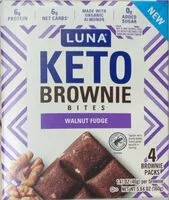 Mängden socker i Keto Brownie Bites Walnut Fudge