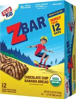 Mängden socker i Clif kid zbar chocolate chip banana bread