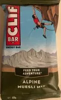 Mängden socker i Clif bar energy bar Alpine muesli mix