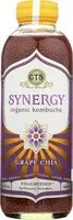 Mängden socker i Synergy, Organic Raw Kombucha, Enlightened, Grape Chia