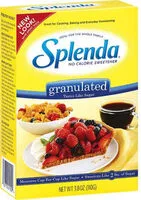 Mängden socker i Splenda Zero Calorie Sweetner
