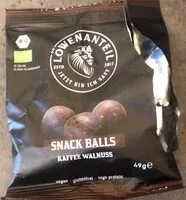 Mängden socker i Snackballs Kaffee Walnuss