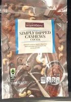 Mängden socker i Saimply dipped cashews cocoa