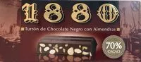Mängden socker i Turrón chocolate negro con almendras